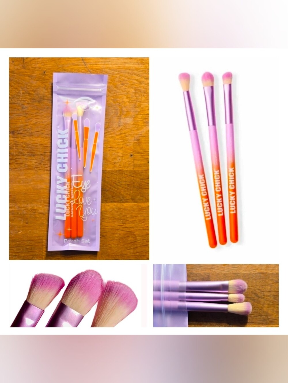 Lucky Chick "Eye Love You" Eye Brush Set